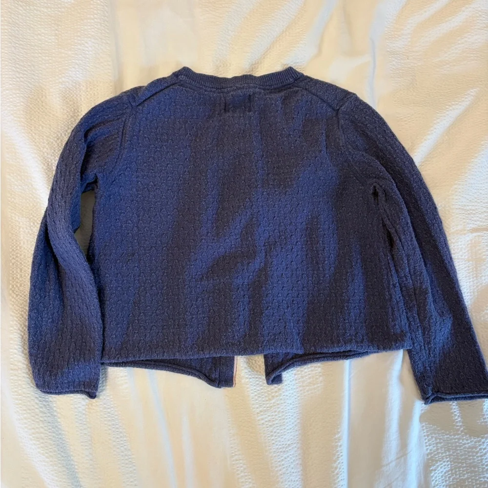 Boden Navy Cardigan with Pink Trim